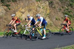 La Gergovienne : cyclotouriste dans la montée de Cournols