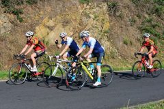 La Gergovienne : cyclotouriste dans la montée de Cournols